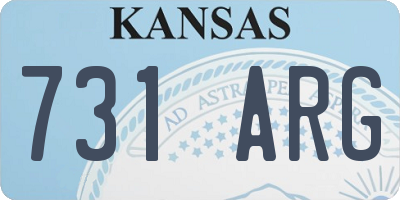 KS license plate 731ARG