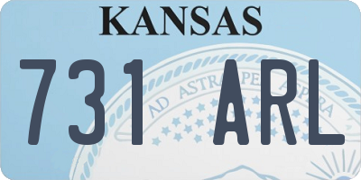 KS license plate 731ARL