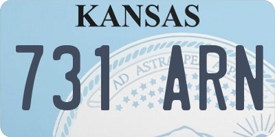 KS license plate 731ARN
