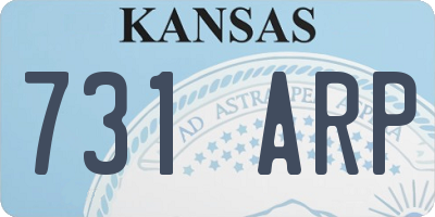 KS license plate 731ARP