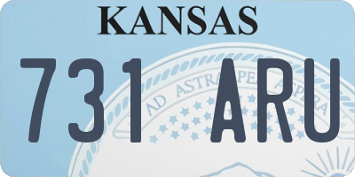 KS license plate 731ARU