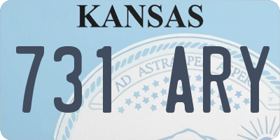 KS license plate 731ARY