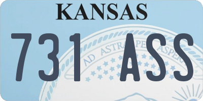 KS license plate 731ASS