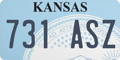 KS license plate 731ASZ