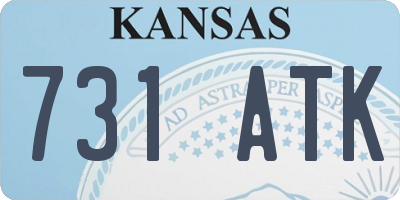 KS license plate 731ATK