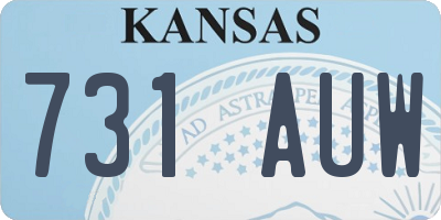 KS license plate 731AUW