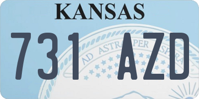 KS license plate 731AZD