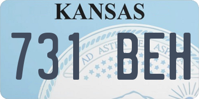 KS license plate 731BEH