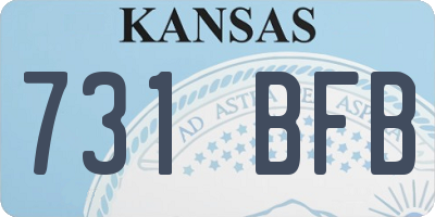 KS license plate 731BFB