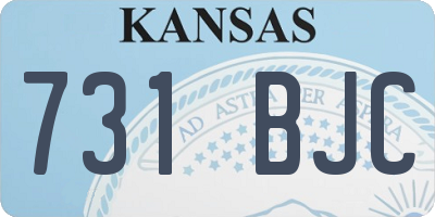 KS license plate 731BJC
