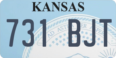KS license plate 731BJT