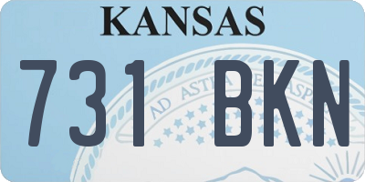 KS license plate 731BKN