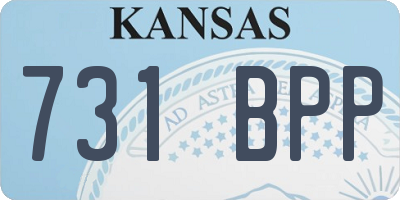 KS license plate 731BPP