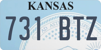 KS license plate 731BTZ