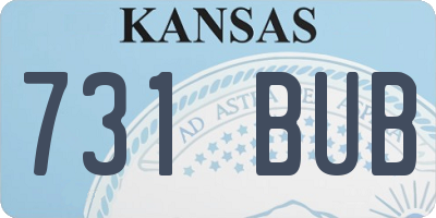KS license plate 731BUB