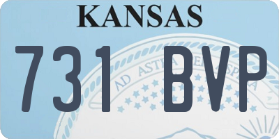 KS license plate 731BVP