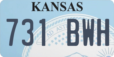 KS license plate 731BWH