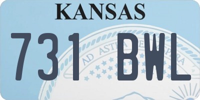 KS license plate 731BWL
