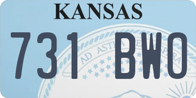KS license plate 731BWO