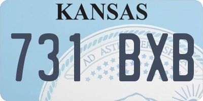 KS license plate 731BXB