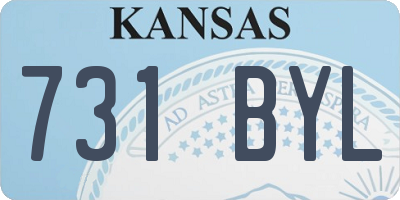 KS license plate 731BYL
