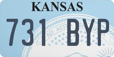 KS license plate 731BYP