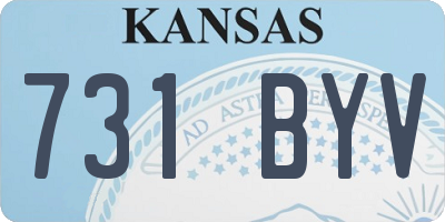 KS license plate 731BYV