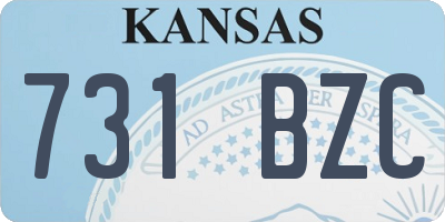 KS license plate 731BZC