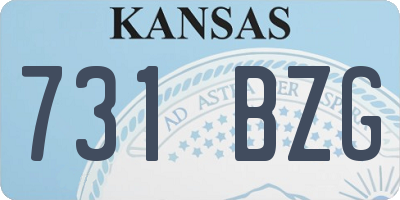 KS license plate 731BZG