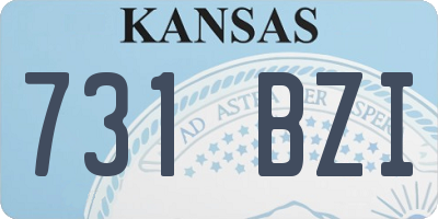 KS license plate 731BZI