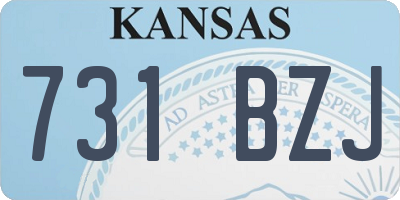KS license plate 731BZJ