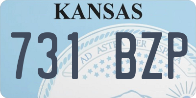 KS license plate 731BZP