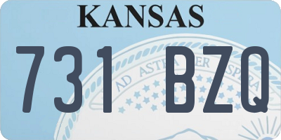 KS license plate 731BZQ