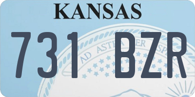 KS license plate 731BZR