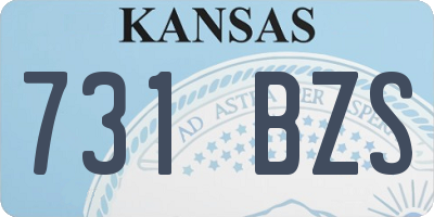 KS license plate 731BZS