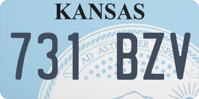 KS license plate 731BZV