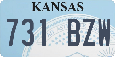 KS license plate 731BZW