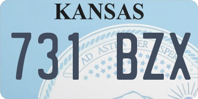 KS license plate 731BZX