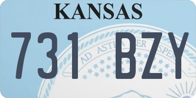 KS license plate 731BZY