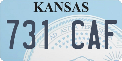 KS license plate 731CAF