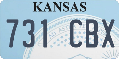KS license plate 731CBX