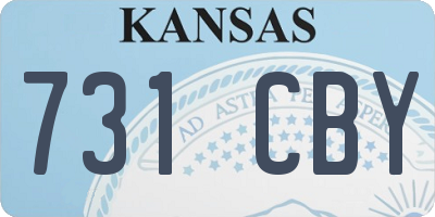 KS license plate 731CBY