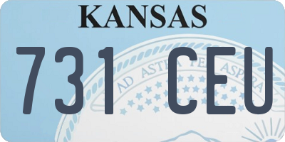 KS license plate 731CEU