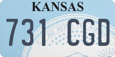 KS license plate 731CGD