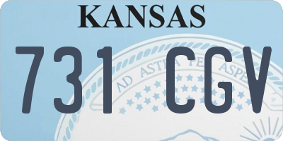 KS license plate 731CGV
