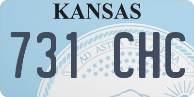 KS license plate 731CHC
