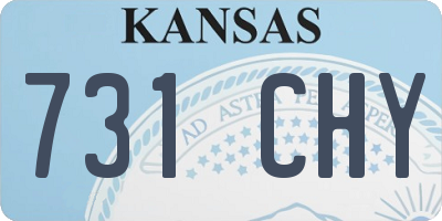 KS license plate 731CHY