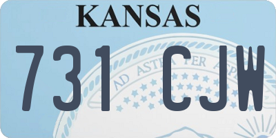 KS license plate 731CJW