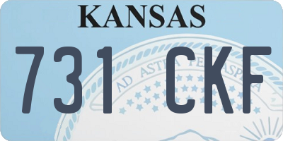 KS license plate 731CKF