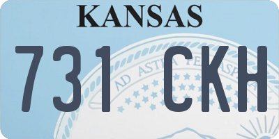 KS license plate 731CKH